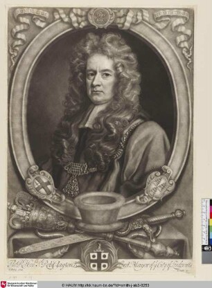 The Rt. Honble Sr. Rob. Clayton Kt Lord Mayor of ye City of London 1680