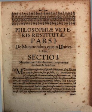 Philosophia vetus restituta