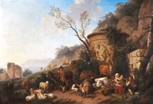Hirtenfamilie in der Campagna