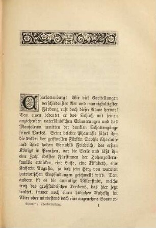 Chronik der Residenzstadt Charlottenburg : ein Stadt- und Kulturbild