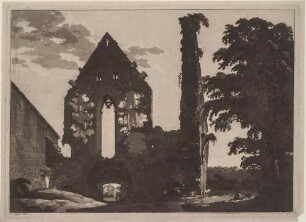 Die Ruine des ehemaligen Klosters Altzella bei Nossen, zwei aufragende Giebel