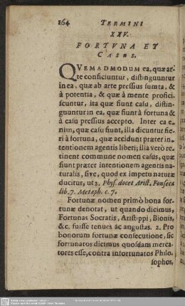 XXV. Fortuna Et Casus