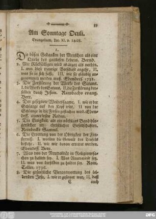 Am Sonntage Oculi. Evangelium, Luc. XI, v. 14 - 28.