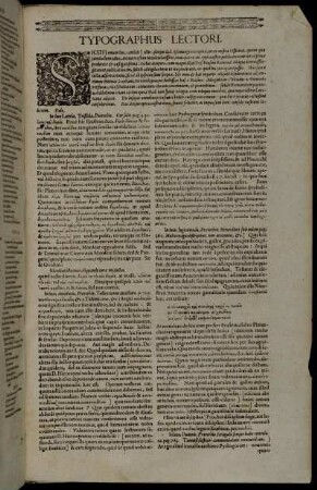 Typographus Lectori.