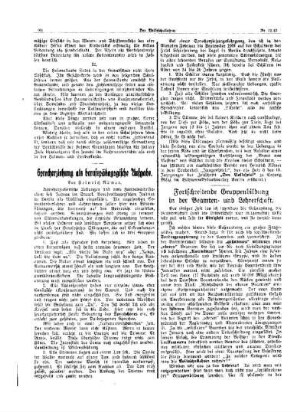 Fortschreitende Gruppenbildung in der Beamten- und Lehrerschaft