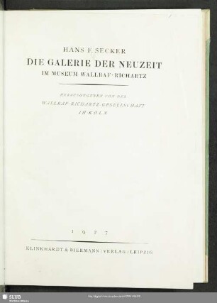 Die Galerie der Neuzeit im Museum Wallraf-Richartz
