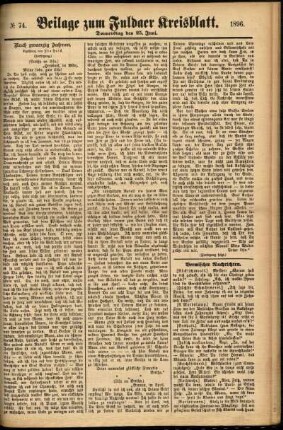 Zweite Ausgabe vom Donnerstag, den 25. Juni 1896.