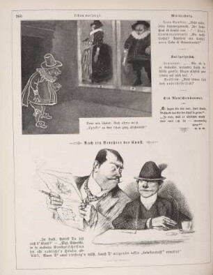 "Schon versorgt" "Auch ein Verehrer der Kunst"