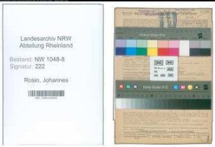 Entnazifizierung Johannes Rosin , geb. 18.05.1897 (Ingenieur)
