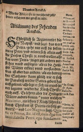 Abläinung des Zehenden Artickels.