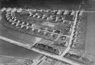 Eigenheimsiedlung in Halberstadt-Wehrstedt : Blick von der Großen Ringstraße Richtung Südosten