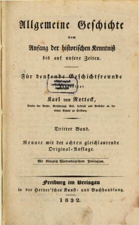Allgemeine Geschichte vom Anfang der historischen Kenntniß bis auf unsere Zeiten, 3