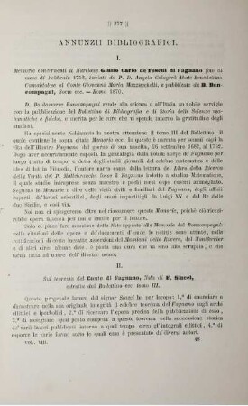 Annunzii Bibliografici.