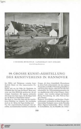 46: 99. Grosse Kunst-Ausstellung des Kunstvereins in Hannover