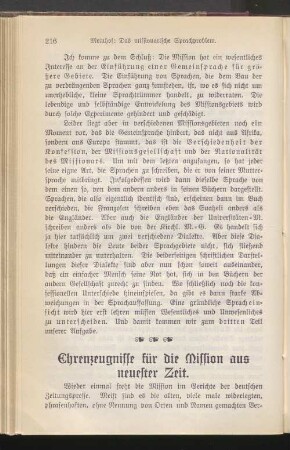 Ehrenzeugnisse für die Mission aus neuester Zeit