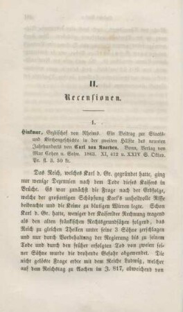 482-500 [Rezension] Noorden, Carl von, Hinkmar, Erzbischof von Rheims