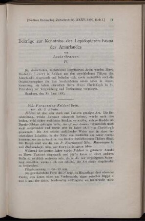 Beiträge zur Kenntniss der Lepidopteren-Fauna des Amurlandes