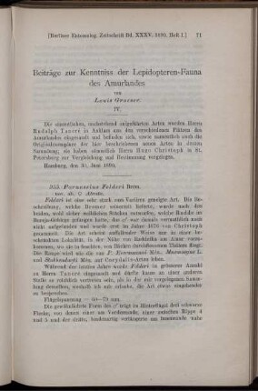 Beiträge zur Kenntniss der Lepidopteren-Fauna des Amurlandes