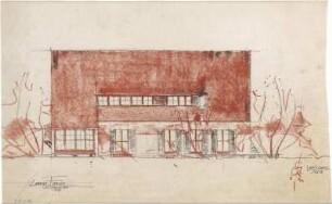 Gsaenger, Gustav; München - Obermenzing; Landhaus Dr. Fiedler - Südseite (Ansicht)