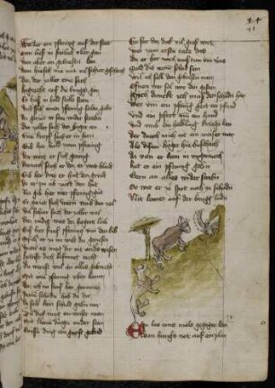 Löwe, Ochse, Steinbock; (Von dem Löwen und dem Ochsen, Kapitel LXXVIII nach Pfeiffer)