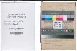 Entnazifizierung Wilhelm Kaiser , geb. 16.10.1902 ()
