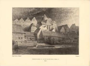 Stadtansicht Besigheim: Perspektivische Ansicht (aus: Architekt. Rundschau, hrsg.v. Eisenlohr & Weigle, 1913)