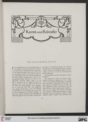 Die gefälschte Kunst