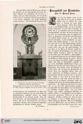 Hausgestühl und Heimkultur