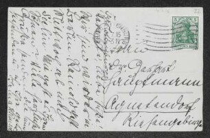 Brief von Irma Klimsch an Margarete Hauptmann