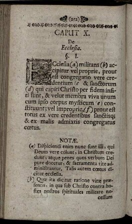 Caput X. De Ecclesia.