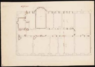 Schloss mit rechteckigem Grundriss: Grundrissskizze