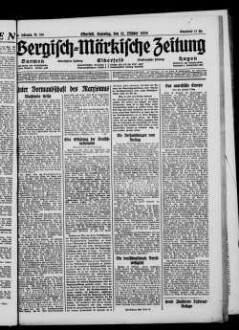 Bergisch-märkische Zeitung. 1924-1938