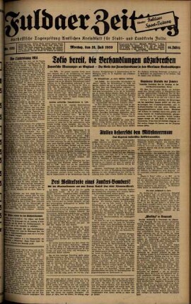 Ausgabe vom Montag, den 31. Juli 1939.