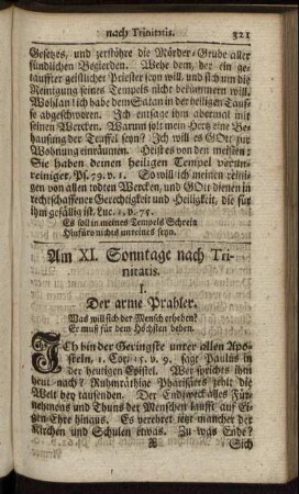 Am XI. Sonntage nach Trinitatis. - Am XVI. Sonntage nach Trinitatis.