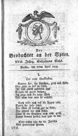 17. Stueck, 27. April 1818
