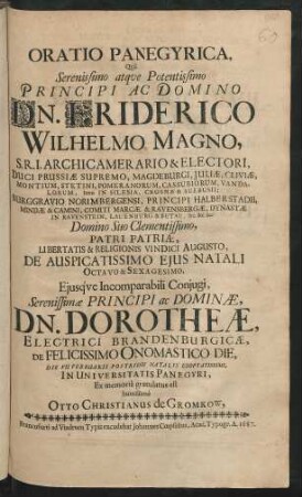 Oratio Panegyrica
