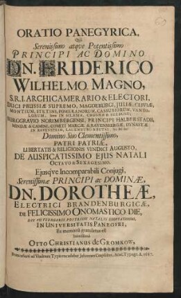 Oratio Panegyrica