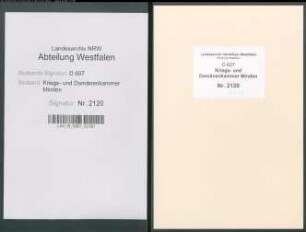 Vererbpachtung der Vorwerke Rothenhof und Schäferhof, Amt Hausberge - Band 3