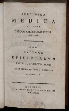 Specimina Medica