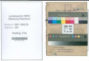 Entnazifizierung Fritz Hertling , geb. 07.04.1900 (Kaufmann)