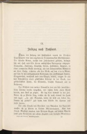 IX. Feldzug nach Rußland.