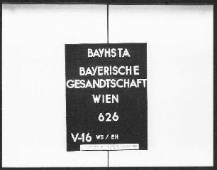 Die Verlassenschaft des kurmainzischen Residenten in Wien, Freiherrn von Walther