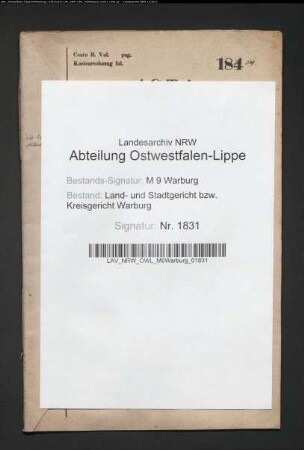 Erblasser: Michels, Johann: