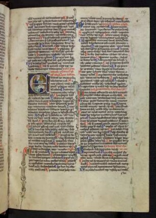 Historisierte Initiale (Psalm 80): E(xultate Deo adiutori nostro iubilate deo Iacob): der Psalmist David