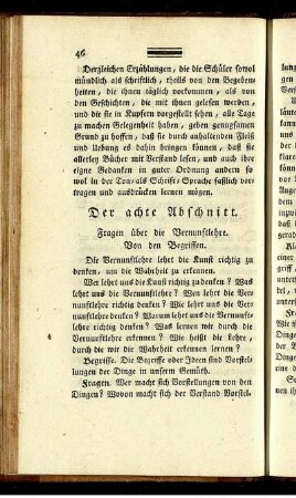 Von den Begriffen.
