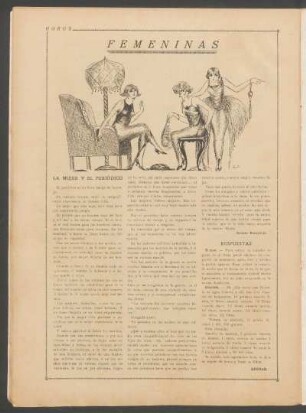 La mujer y el periódico