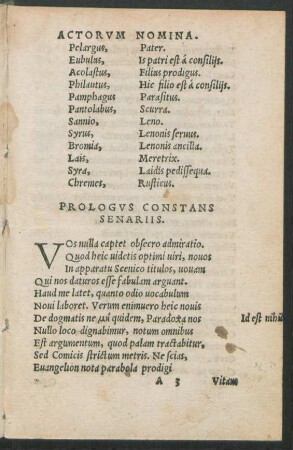 Actorum Nomina.