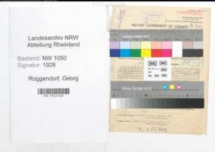 Entnazifizierung Georg Roggendorf , geb. 06.08.1909 (Haendler)