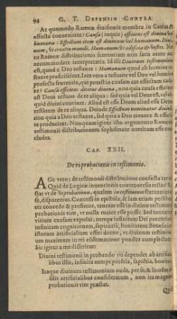 Cap. XXII. De viprobationis in testimonio