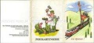 Mappe für Postkartenserie mit NVA-Motiven